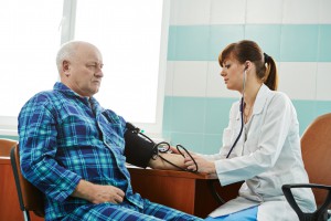 nurse at Blood pressure medic test